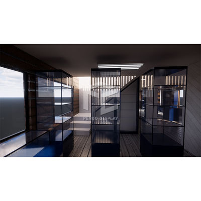 Monomer Design Blue Smoke Shop Furniture 10mm Tempered Glass