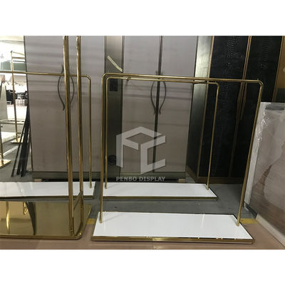 CNC Iron Garment Store Display Stands Racks T4 Lighting