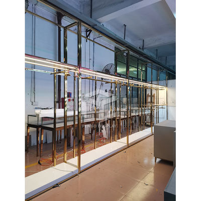 Electroplate Steel Boutique Clothing Display Stands With T5 Lighting