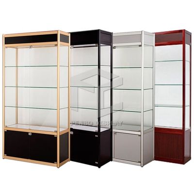 47in Long Shop Glass Display Showcase Cabinet Melamine Board With T5 LED Light