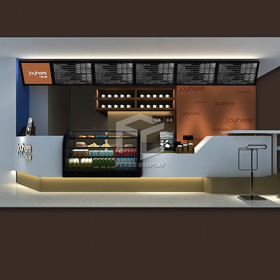 OEM Modern Tea Shop Kiosk T4 Light Finished Laminate Surface