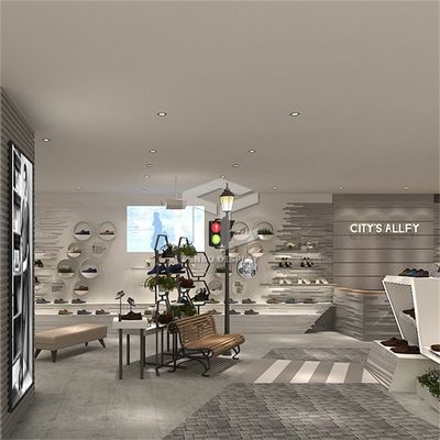 EPE Cotton Packaging Mountable Shoe Rack Monomer Design Slatwall Shoe Shelf