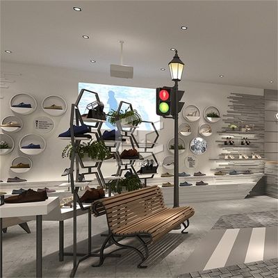 EPE Cotton Packaging Mountable Shoe Rack Monomer Design Slatwall Shoe Shelf