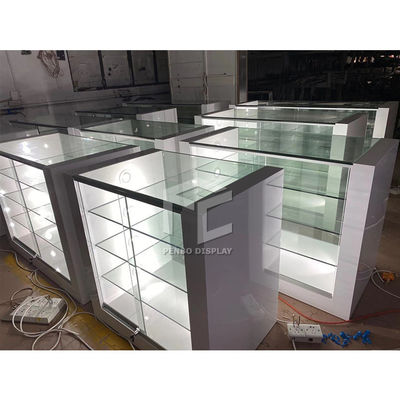 5mm Thick MDF Vapor Shop Display Showcase With T5 LED Lighting