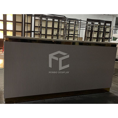 MDF Veneered Clothing Shop Display Furniture Apparel Shop Cash Counter