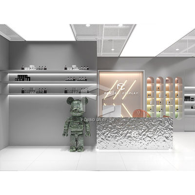 Fancy Skincare Display Shelves Name Makeup Shops Furniture With Led Light