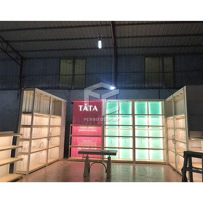 Modern Shoe Display Racks Electroplate Interior Layout Design Shoe Shop Fittings