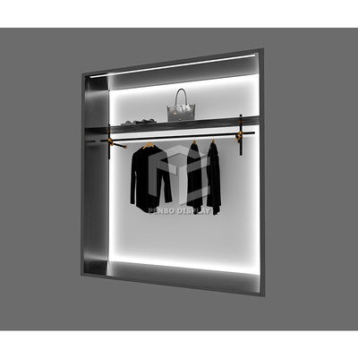Customized Spay Painted Clothing Shop Display Furniture Garment Store Interior Design Counters Fittings