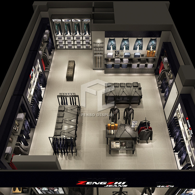 ODM Redecorate Folded Shirt Clothing Shop Display Furniture Morden Style