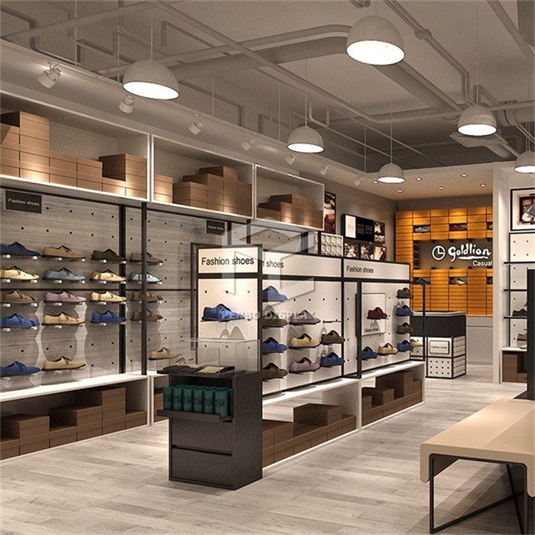 T5 LEDShoe Store Display Furniture Powder Coating  Monomer Design