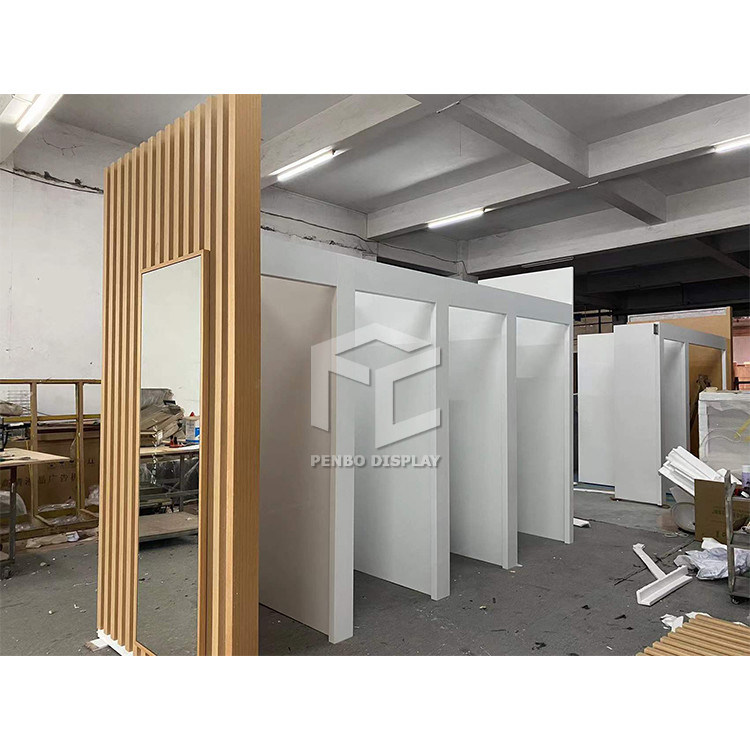 Gold Metal Retail Clothing Shop Display Furniture Shop Fitting Racking