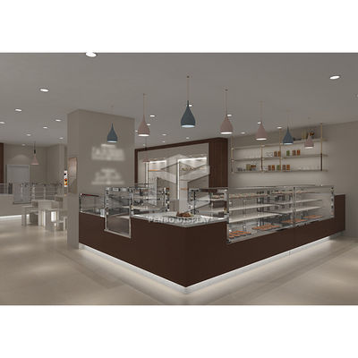 Mobilia dolce bianca del negozio di dolci dei montaggi dell'esposizione del negozio del laminato contro